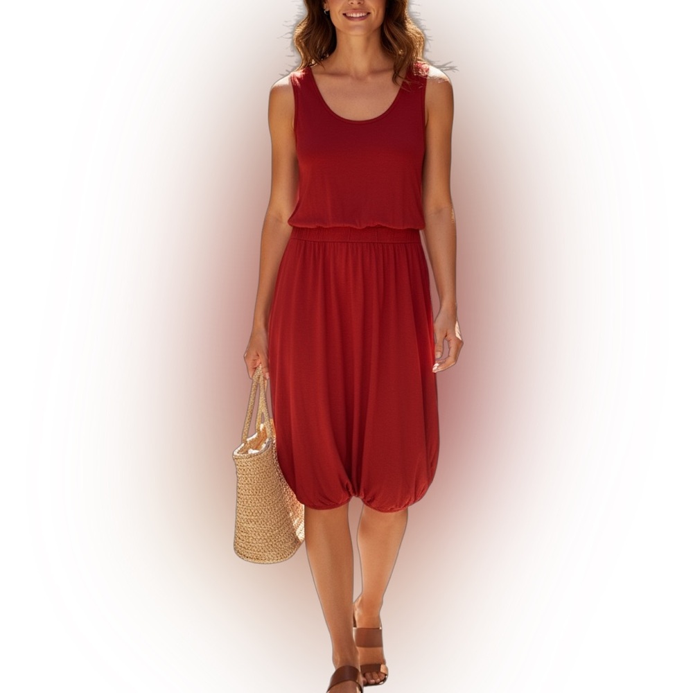 Theory Vibrant Red Midi Dress